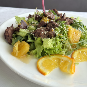 Теплий Салат з Печінкою та Апельсином